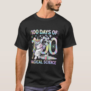 100 Days Of Magical Science Rainbow Unicorn Lab S T-Shirt