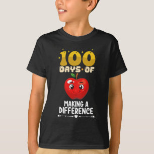 100 Days Of Making A Difference Apple T-Shirt