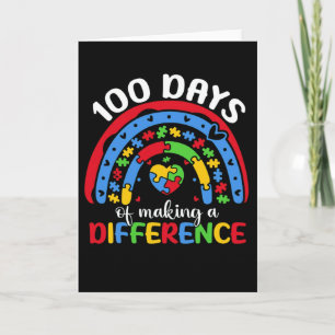 100 Days of Making a Difference Autism Awareness Card