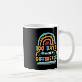 100 Days Of Making A Difference Rainbow Kids Teach Coffee Mug