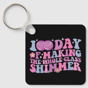 100 Days Of Making The Whole Class Shimmer Disco Key Ring