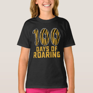 100 Days Of Roaring Tiger Funny 100th Day School T-Shirt