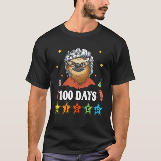100 Days Of School | 100 Year Old Lady Costume For T-Shirt (Front)