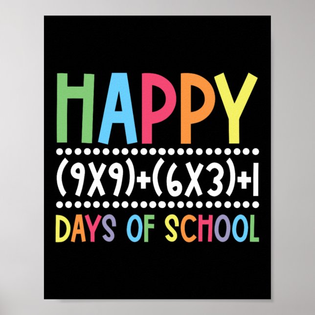 100 Days Of School 100th Day Smarter Math Formula  Poster (Front)