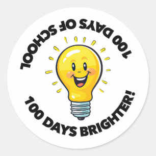 100 days of school 100th day student class T-Shirt Classic Round Sticker
