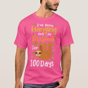 100 Days of School 1st Grade Sloth Student T-Shirt