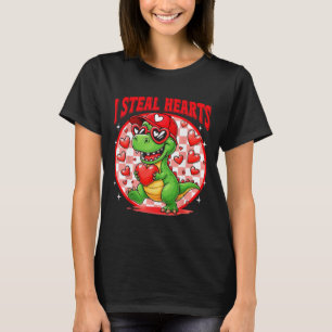 100 Days Of School 2025 Dinosaur Boxing Mma Martia T-Shirt