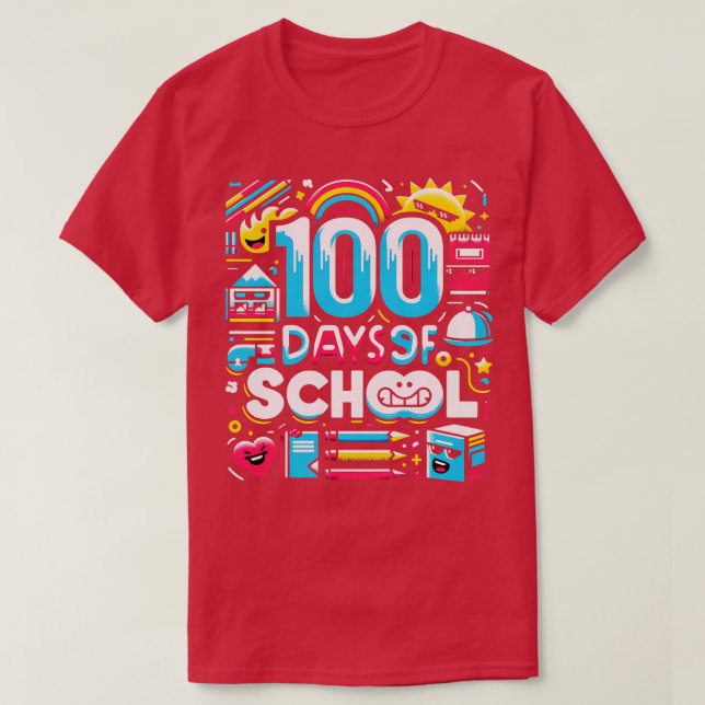 100 Days of School 3 T-Shirt (Design Front)