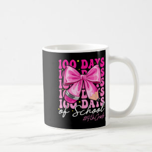 100 Days Of School 4th Grade Girls Coquette Bow  Coffee Mug
