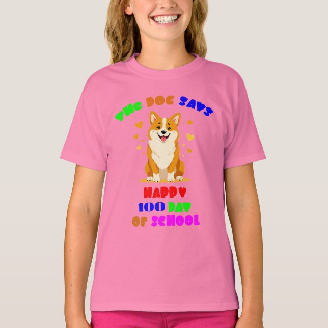 100 Days of School: A Pawsome Celebration with Our T-Shirt (Front)