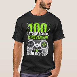 100 Days Of School Achievement Unlocked Video Game T-Shirt