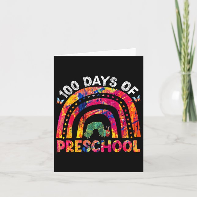 100 Days Of School Afro Girl Kids 100th Day Teache Card (Front)
