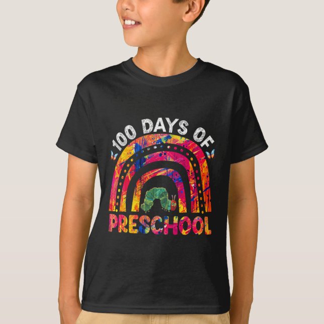 100 Days Of School Afro Girl Kids 100th Day Teache T-Shirt (Front)