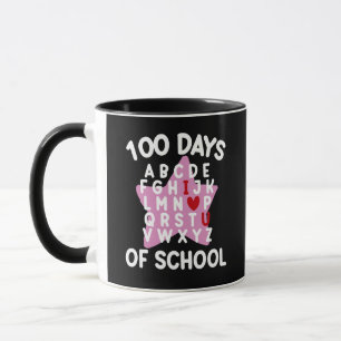 100 Days Of School Alphabet 100th Day Teacher Mug
