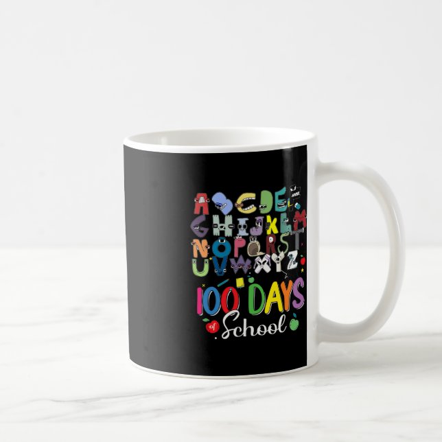 100 Days of School Alphabet Lore Abc's School Cost Coffee Mug (Right)