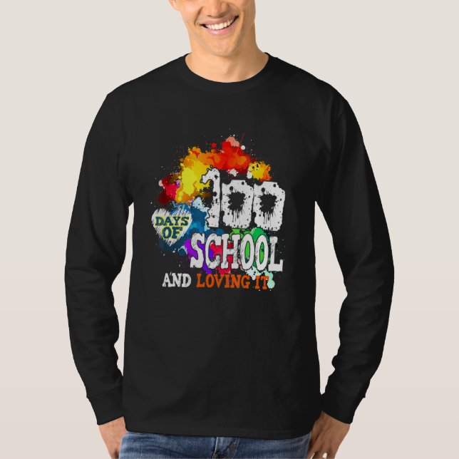 100 Days Of School And Loving It 100th Day Girl Bo T-Shirt (Front)