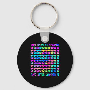 100 Days Of School And Still Love It Tie Dye 100th Key Ring