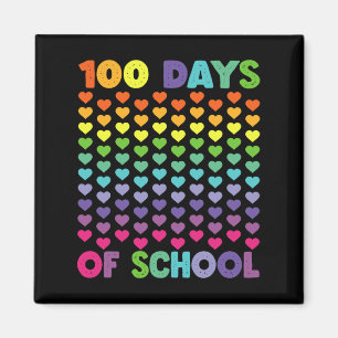 100 Days Of School And Still Loving It Hearts 100t Magnet