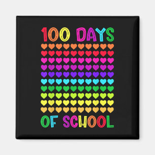 100 Days Of School And Still Loving It Hearts 10 Magnet