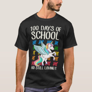 100 Days Of School And Still Loving It Unicorn Peg T-Shirt