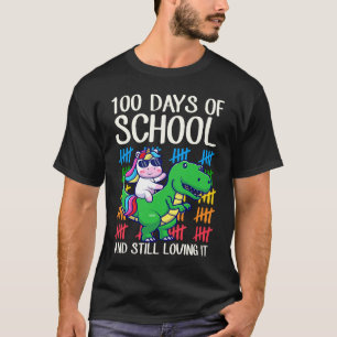 100 Days Of School And Still Loving It Unicorn Rex T-Shirt