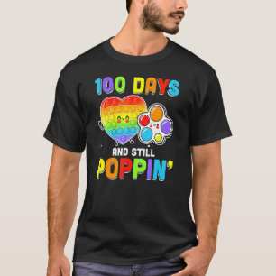 100 Days Of School And Still Poppin Heart Kids 100 T-Shirt