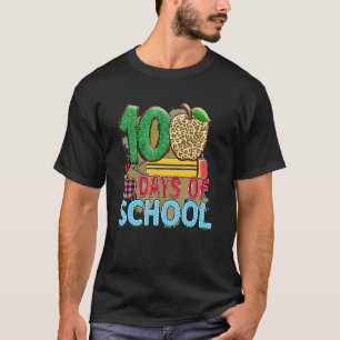 100 Days Of School Apple Pencil  Student Teacher T-Shirt