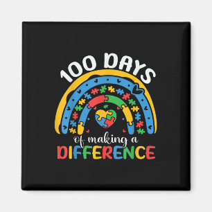 100 Days Of School Autism Awareness 100th Day Magnet