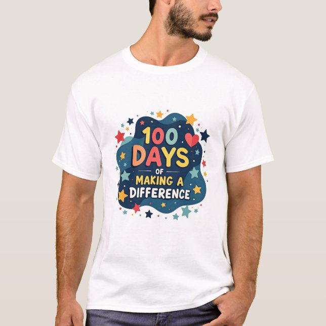 100 Days Of School Autism Awareness T-Shirt (Front)