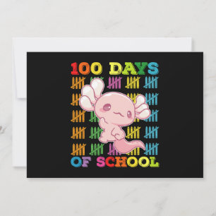 100 Days Of School Axolotl Teacher Invitation