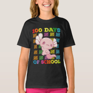 100 Days Of School Axolotl Teacher T-Shirt