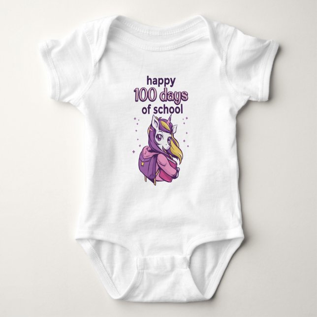 100 days of school baby bodysuit (Front)