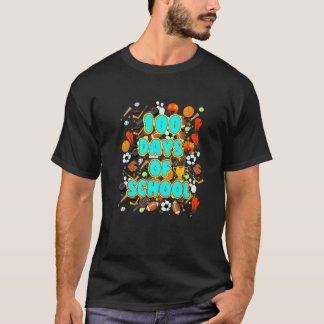 100 days Of School Ball sport Teacher Or Student T-Shirt