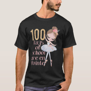 100 Days of School Ballerina Dancer Outfit Girls B T-Shirt