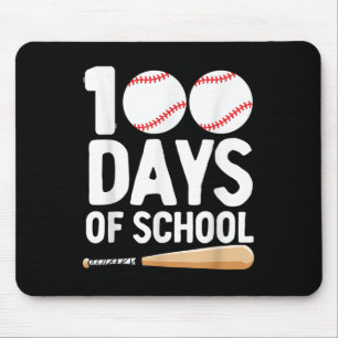 100 Days Of School Baseball 100th Day For Boys Mouse Pad