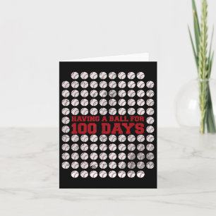 100 Days Of School Baseball 100th Day Of School Card