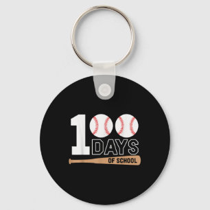 100 Days Of School Baseball 100th Day Of School Key Ring