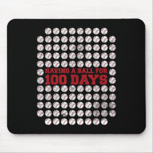 100 Days Of School Baseball 100th Day Of School Mouse Pad