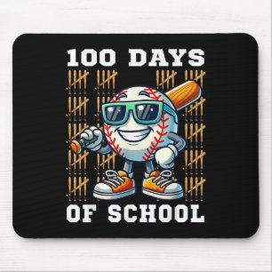100 Days Of School Baseball 100th Day Of School Mouse Pad