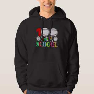 100 Days of School Baseball 100th Day Of School Te Hoodie