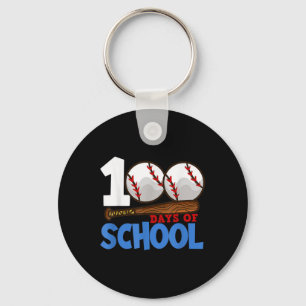 100 Days Of School Baseball 100th Day Of School Te Key Ring