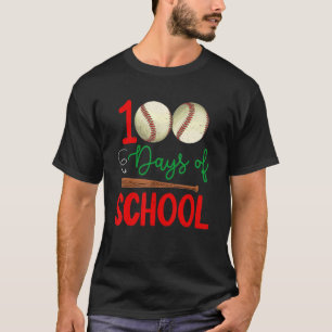100 Days Of School Baseball 100th Day Of School Te T-Shirt