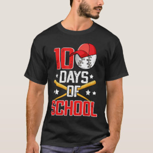 100 Days Of School Baseball 100th Day School Boys T-Shirt