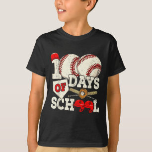 100 Days Of School Baseball 100th Day Teacher _1  T-Shirt