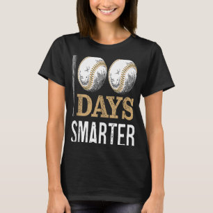 100 Days Of School Baseball Boy Fun Celebration St T-Shirt