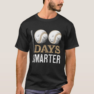 100 Days Of School Baseball Boy Fun Celebration St T-Shirt