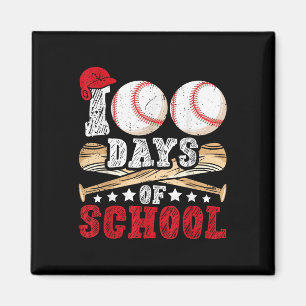 100 Days Of School Baseball Boys Kids Teacher Magnet
