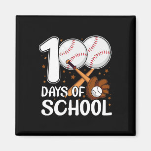 100 Days Of School Baseball Coach Baseball Student Magnet