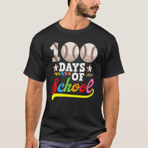 100 Days Of School Baseball Lover Happy 100th Day T-Shirt