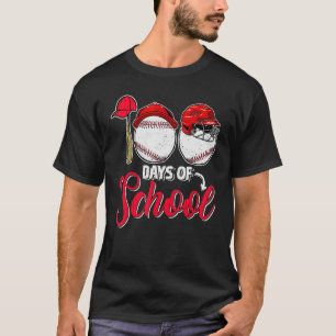 100 Days Of School Baseball Lover Happy 100th Day  T-Shirt
